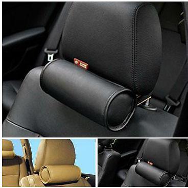 Elegant pu leather neck head cushion pillow for auto car seat 1 pair wholesale