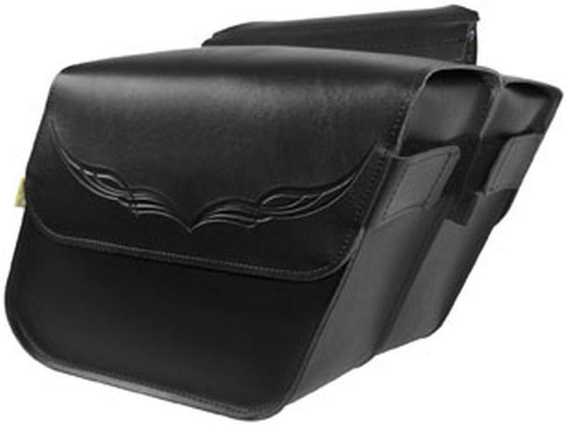 New willie & max condor compact slant saddlebags, black, 12" x 9.5" x 6.5"