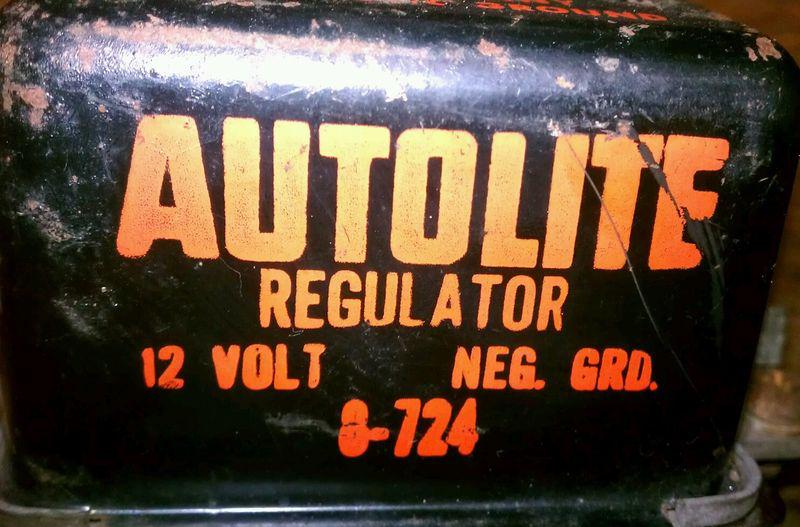 Autolite 8-724 12v negative ground voltage regulator
