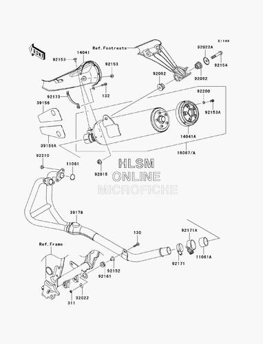 Kawasaki 39178-0157 manifold-comp-exhaust