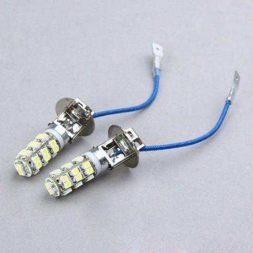 Gau auto xenon white 2 pcs 26 smd led h3 fog light bulbs car 12v