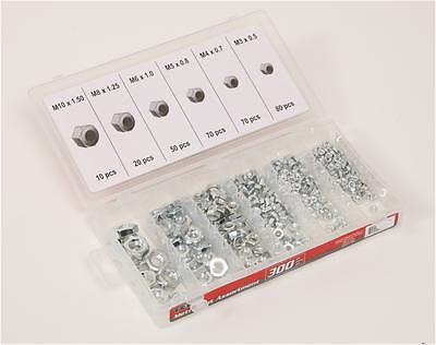 Titan tools hex nut assortment metric steel zinc plated 300-piece kit 45300