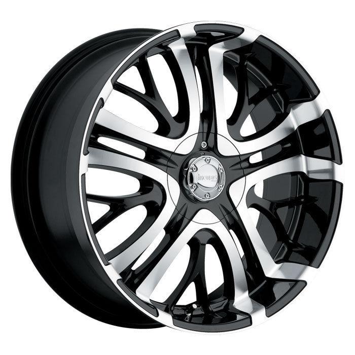 18" x 7.5" incubus 500 paranormal sunfire impala grand am black wheels rims