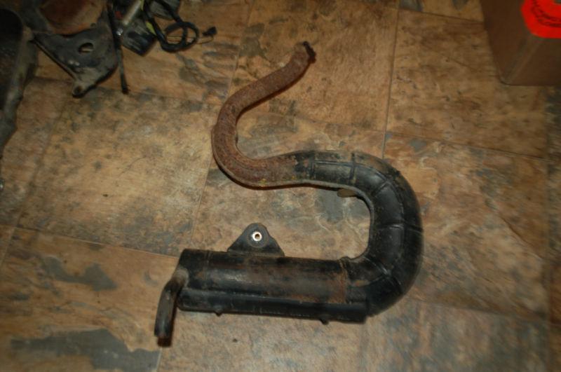  arm suzuki lt80 lt 80 atv exhaust  87-05 free shipping  90 92 94 02