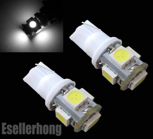 2x 6000k white 5-smd led wedge backup light bulbs t10 168 194 158 161 908 #hf3