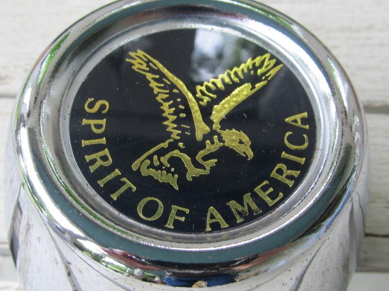 Nos 1970's vintage spirit of america chrome steel center cap 3" t2