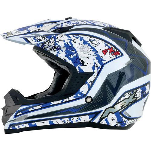 Afx fx-19 graphics motorcycle helmet blue vibe large 0110-3269