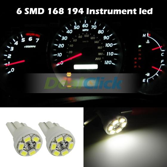 2x bright white color guage cluster instrument speedometer dash led light bulbs