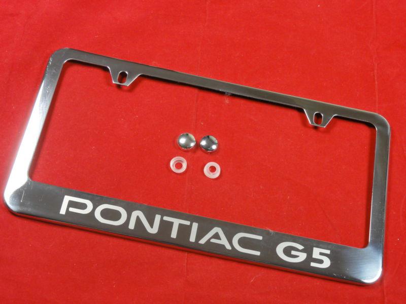 Pontiac g5 chrome license plate frame stainless steel 