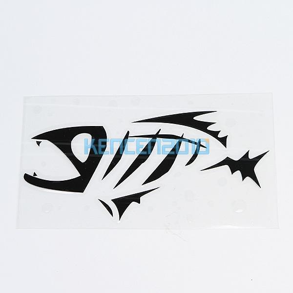 1x black fish bone decal decor drift  funny car  window vinyl sticker removable