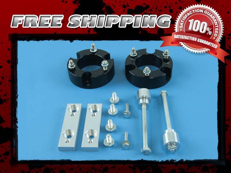 Black aluminum lift kit front 3" w/ swaybar differential skidplate drop 4wd 4x4