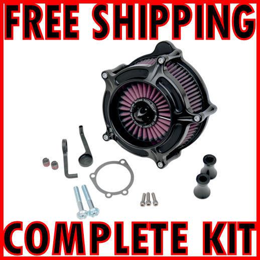 Rsd roland sands design black turbine air cleaner kit 08-2014 harley touring