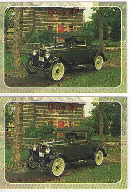 1928 chevy coupe baseball card sized cards - lot of 2 - must see !!