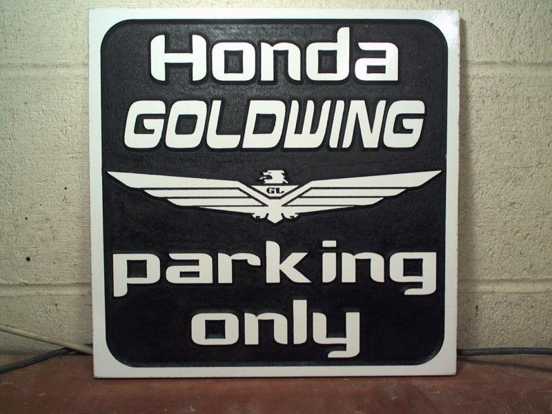 Honda goldwing parking only cnc engraved mdf sign garage man cave