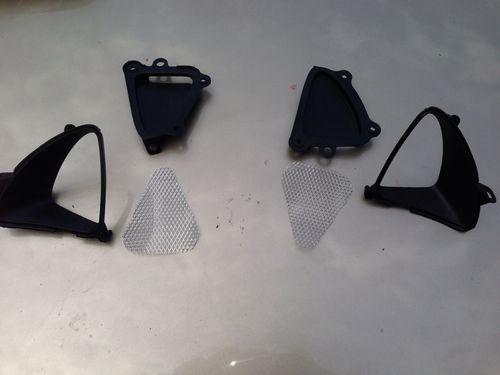 04-07 honda cbr1000rr rear fairing vents brand new grill plastic