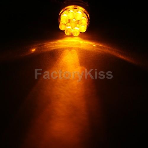 Fk auto 2x car bulbs t20 7440 9-led amber turn/tail/brake light #016