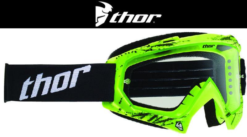 Thor youth enemy splatter green black dirt bike goggles motocross mx atv 2014