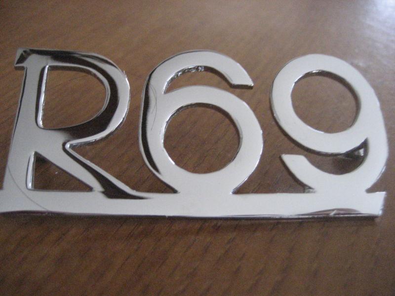 New chromed r69 bmw rear fender emblem new