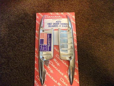 1957 chevy door handle guards 1 pair  - new in package