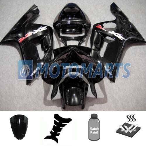 Bundle for kawasaki ninja zx6r 03 04 injection body kit fairing & windscreen ah