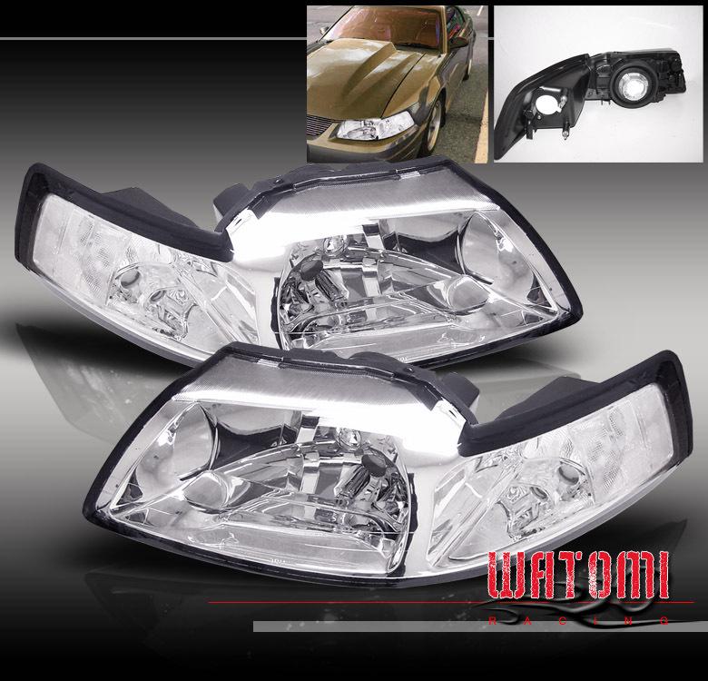 1999-2004 ford mustang crystal headlight 2001 2002 2003