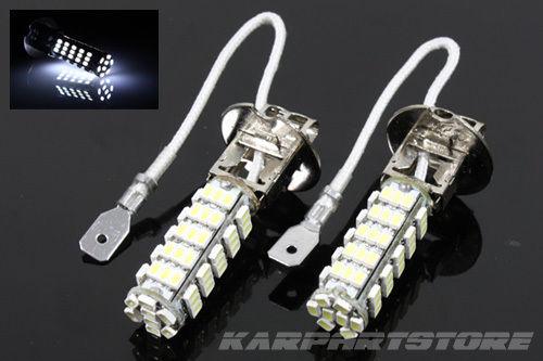 2x 68 smd led h3 jdm bulb fog lamp white daytime running drl parking lights