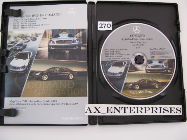 Mercedes e e320 e350 e500 e550 e55 e63 navigation dvd # 0243 8.0 map update 2009