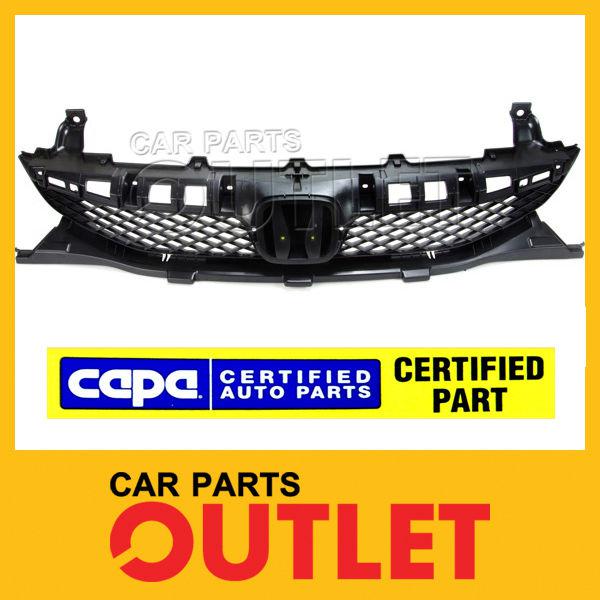 2009-2011 honda civic sedan front grille ho1200198c black texture capa lx hybrid