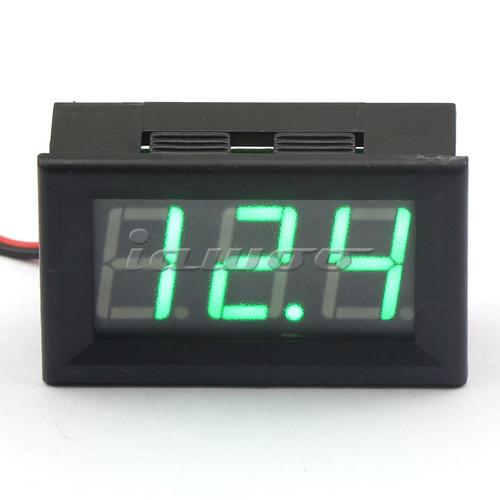 Digital auto gauges automotive car battery monitor 12 v volt meter 3.5-30v green