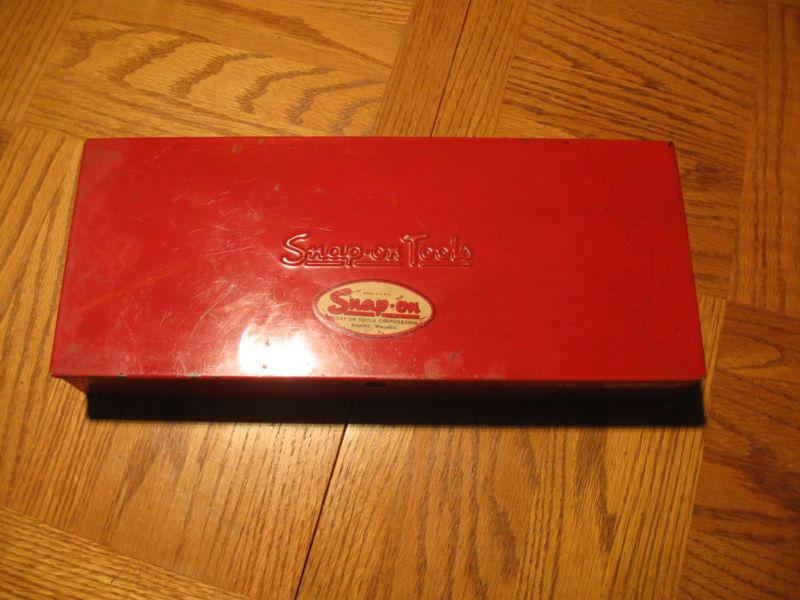 Vintage snap-on clutch alignment tool set with metal box