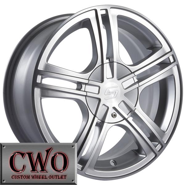 18 silver sacchi s62 wheels rims 5x112/5x120 5 lug passat audi mercedes bmw