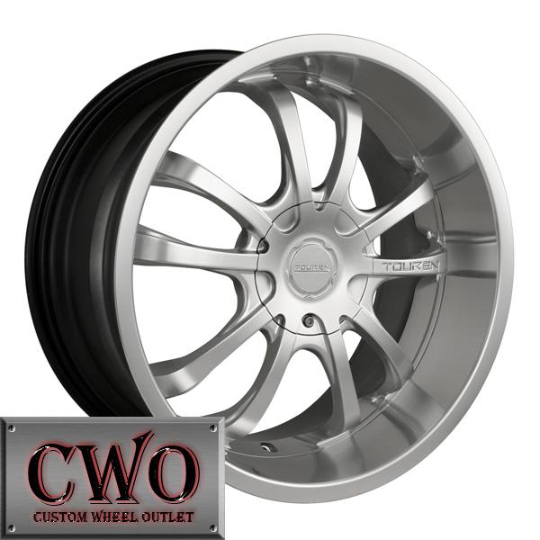 18 silver touren tr5 wheels rims 5x100/5x115 5 lug jetta ganr am prix cts