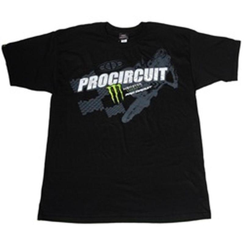 New pro circuit moon walker monster energy adult cotton tee/t-shirt,black,med/md