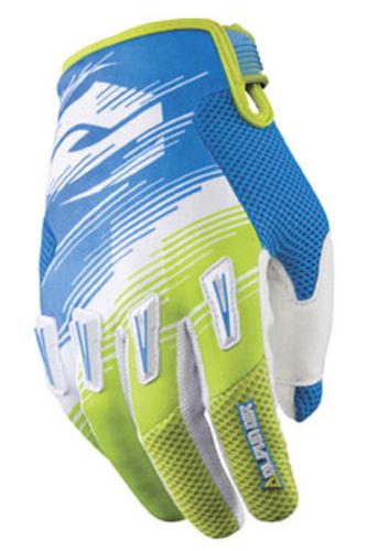 New answer alpha air adult motocross gloves, blue/green, med/md