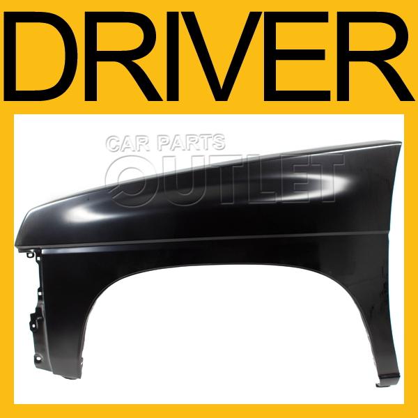 1989-1997 nissan pickup d21 driver left fender primered black steel for rwd p/u