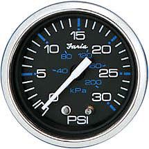 Faria chesapeake black water pressure gauge 13712