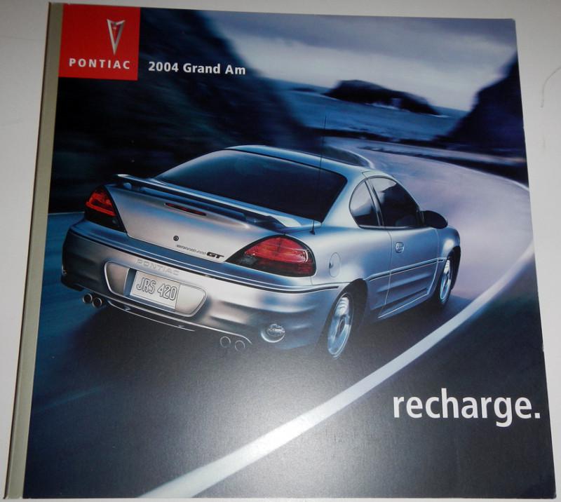 2004 pontiac grand am brochure ft se se1 se2 gt gt1 coupe and sedan