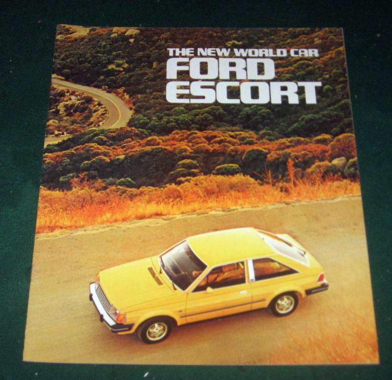 1981 ford escort dealer sales brochure; glx; gl; l; ss; 3dr; 4dr; 24 pgs