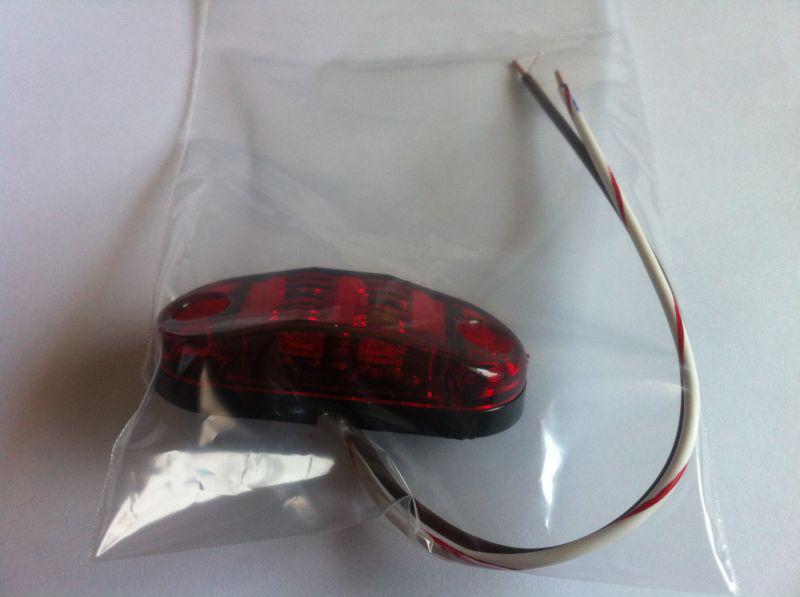 2.5" led sidemarker light - red lense with red light - by innovative lighting