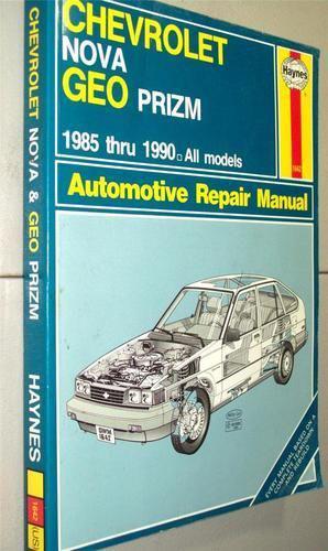 1985-1990 haynes repair manual chevrolet nova & geo prism all models u.s. #1642