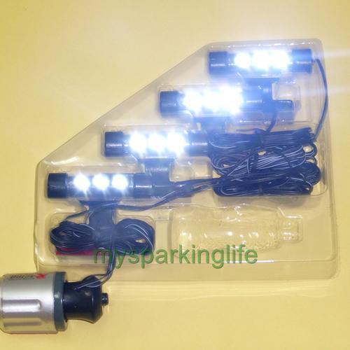 Car motor auto plug-in interior floor underseat white led light