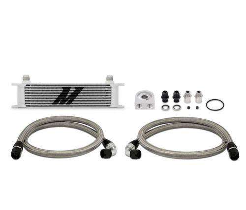 Mishimoto universal 10 row oil cooler kit metal braided lines