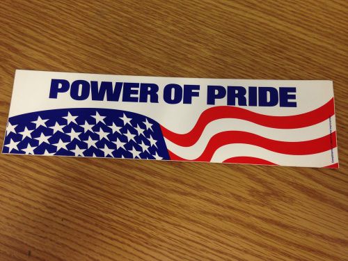 Power of pride american flag proud to be american bumper stickers red white blue