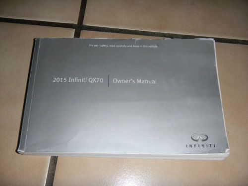 2015 infiniti qx70 owners manual set + free shipping