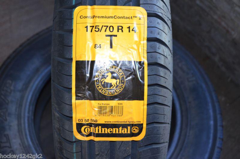 1 new 175 70 14 continental premium contact 2 tire