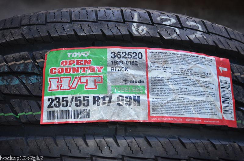2 new 235 55 17 toyo open country h/t tires