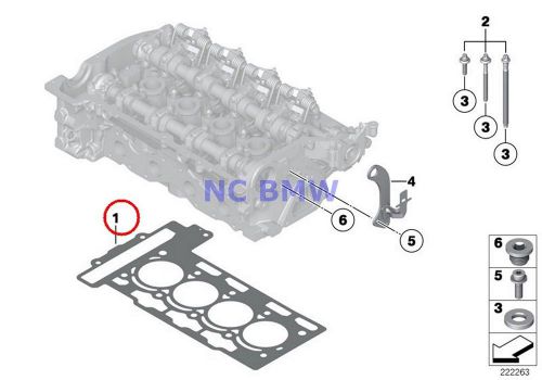 Bmw mini cylinder head gasket +0.3 mm (1.20 mm) r55 r55n r56 r56n r57 r57n 860