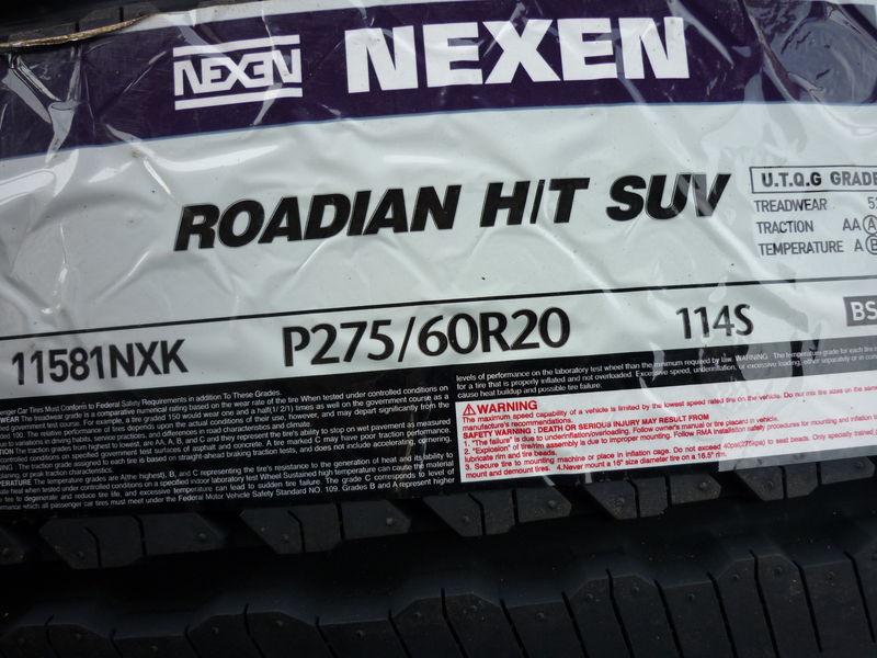 2 new 275 60 20 nexen roadian h/t tires