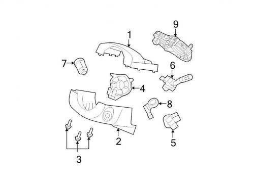 Ford oem steering column cover 7t4z3530ud image 1