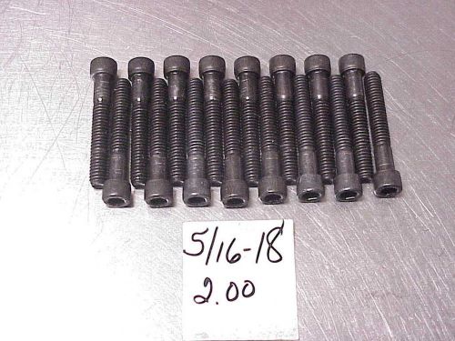 16 hardened 5/16-18 x 2.00&#034; coarse thread allen head screws nascar